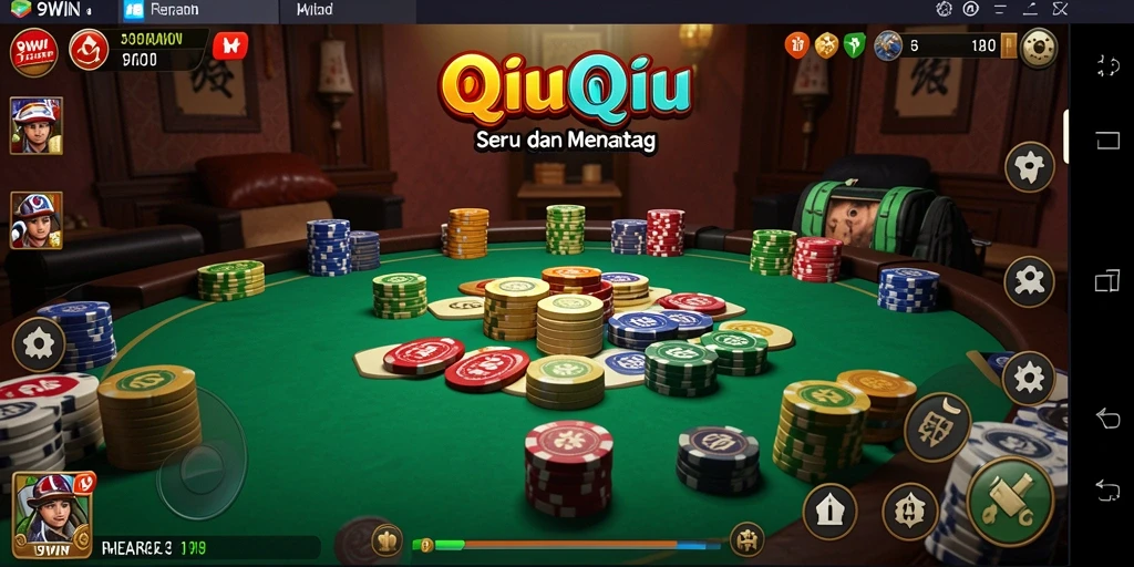 Gambaran gameplay QiuQiu yang seru di 9WIN.