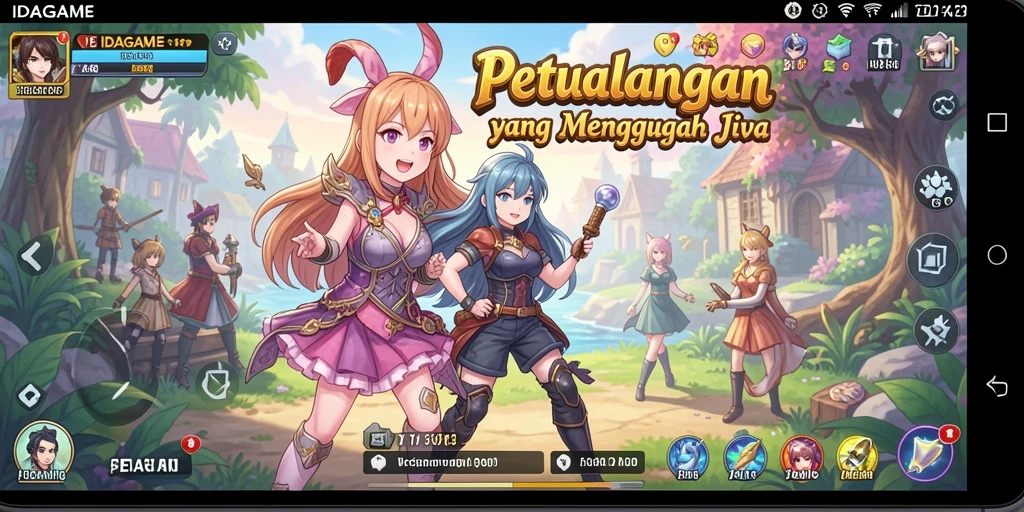 Screenshot gameplay IDAGAME menampilkan aksi seru karakter anime.