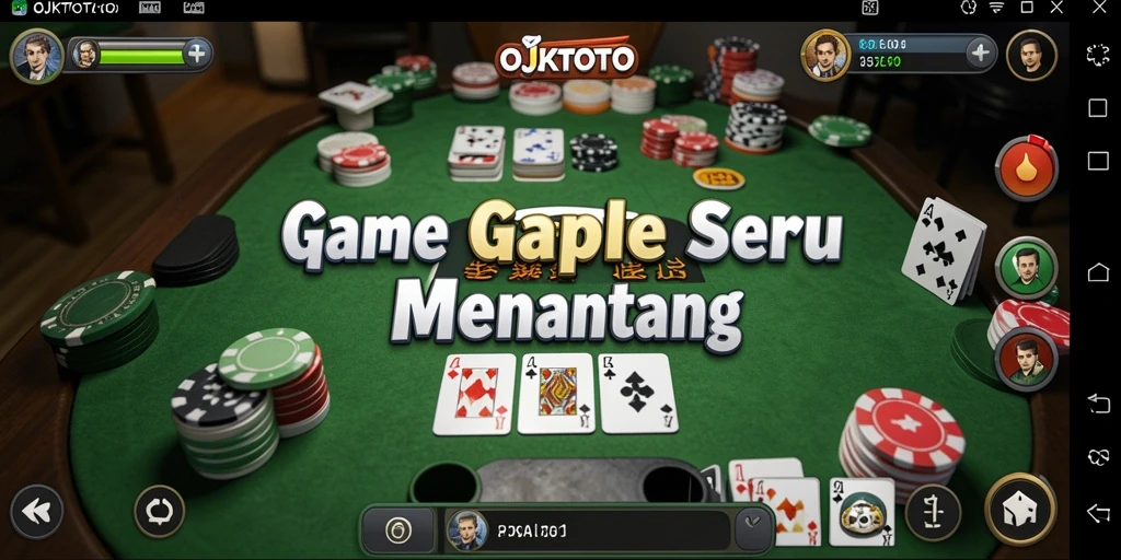Tampilan gameplay seru di OJKTOTO saat bermain Gaple.