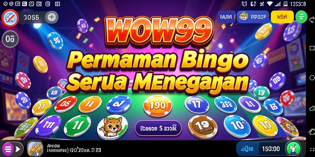 Screenshot gameplay WOW99 menampilkan momen seru permainan Bingo.